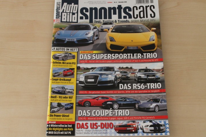Deckblatt Auto Bild Sportscars (11/2008)
